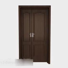 Modern Minimalist Wooden Door V1 3d model