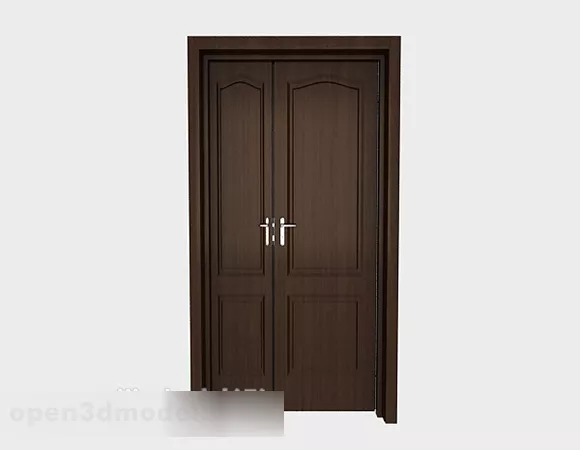 Modern Minimalist Wooden Door V1 3d model Modern Minimalist Wooden Door V1 3d model