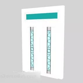 Modern Wooden Door V6 3d model