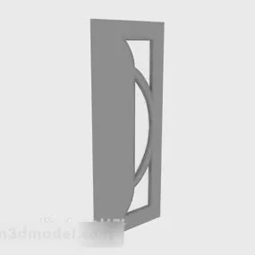 Modern Solid Wood Door V1 3d model