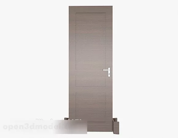 Modern Solid Wood Door V2 3d model Modern Solid Wood Door V2 3d model