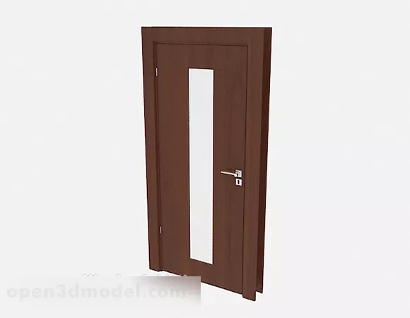 Simple Solid Wood Room Door V1 3d model Simple Solid Wood Room Door V1 3d model