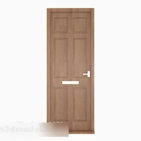 Simple Modern Solid Wood Door V1 3d model