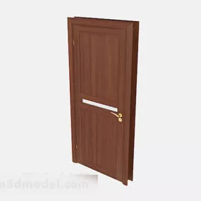 Modern Home Solid Wood Door V2 3d model