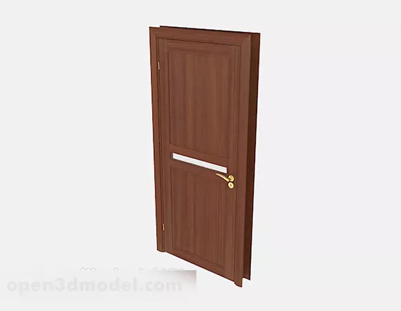 Modern Home Solid Wood Door V2 3d model Modern Home Solid Wood Door V2 3d model