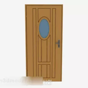 Brown Wooden Door V7 3d model