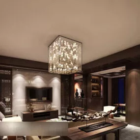 Living Room Ceiling Lamp Interior V1 3d model