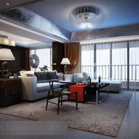 Living Room Modern Sofa Interior 3d model