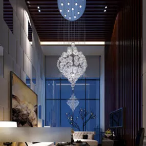 Villa Living Room Interior V4 3d model