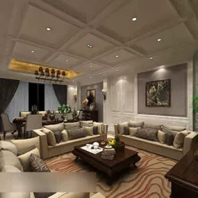 European Ceiling Interior V1 3d model