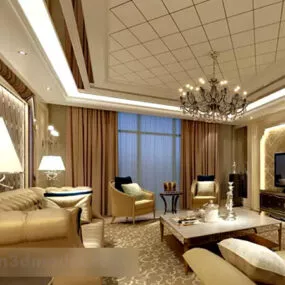 European Ceiling Interior V2 3d model