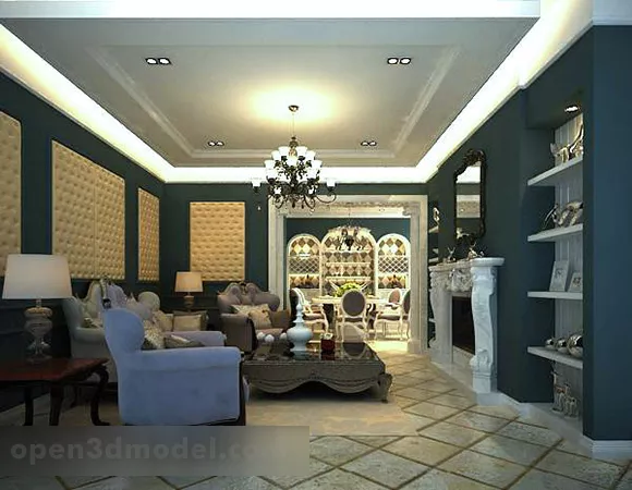 European Style Living Room Interior V10 3d model European Style Living Room Interior V10 3d model