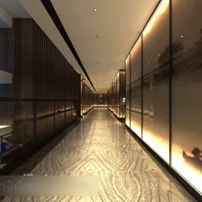 Restaurant Private Room Ceiling Interior V1 3d model