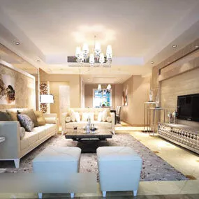 Living Room Interior V18 3d model