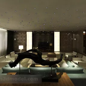 Modern Minimalist Living Room Interior V16 3d model