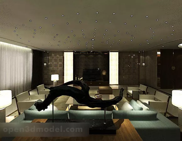 Modern Minimalist Living Room Interior V16 3d model Modern Minimalist Living Room Interior V16 3d model