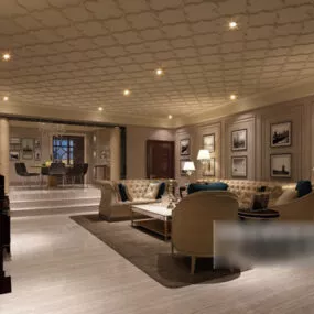 Living Room Lamp Interior V1 3d model