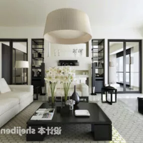 Home Living Room Interior V3 3d model