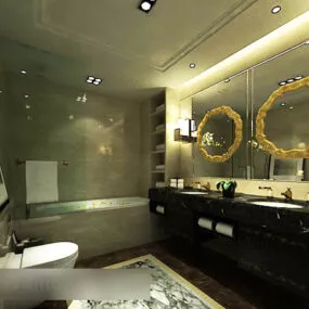 Bathroom Bathtub Interior V2 3d model