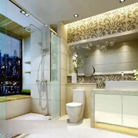 Bathroom Door Interior V1 3d model