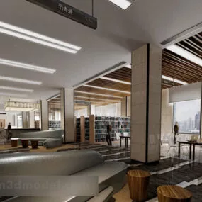 Reading Room Interior V1 3d model