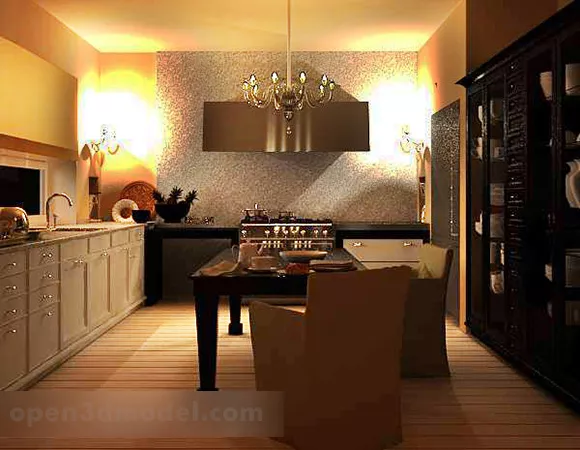 Home Kitchen Decor Interior 3d model Home Kitchen Decor Interior 3d model