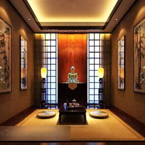 Southeast Asian Style Living Room Interior 3d model