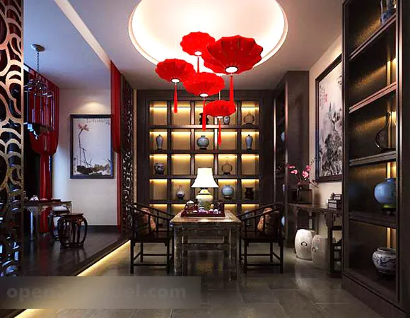 Chinese Style Restaurant Interior V1 3d model Chinese Style Restaurant Interior V1 3d model