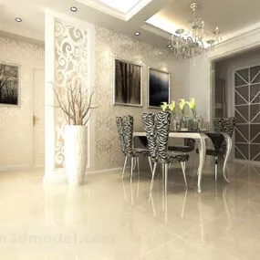 Apartment Home Restaurant Interior 3d model
