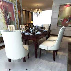 Home Dinning Room Interior 3d model