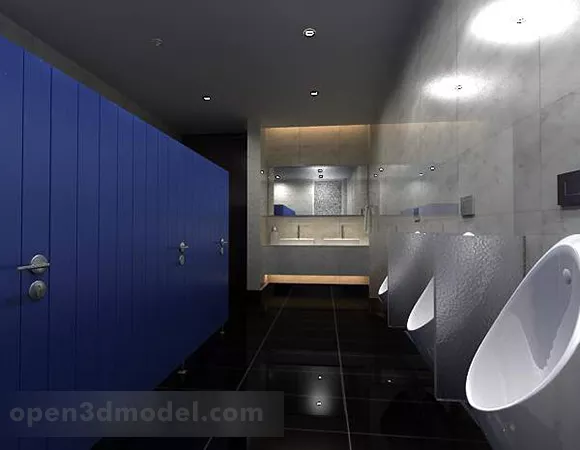 Lowpoly Toilet Modern Style 3d model