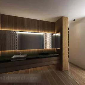 Public Space Toilet Interior 3d model