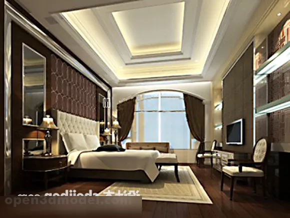 European Style Bedroom Interior V9 3d model European Style Bedroom Interior V9 3d model