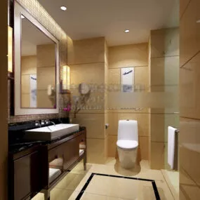 Small Home Bathroom Interior 3d model