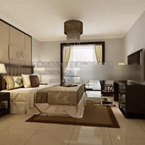 Master Bedroom For Home Interior 3d model