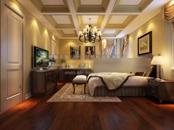 Classic Ceiling Master Bedroom Interior 3d model Classic Ceiling Master Bedroom Interior 3d model