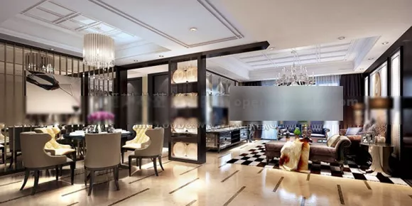 European Luxury Dinning Room Interior 3d model European Luxury Dinning Room Interior 3d model