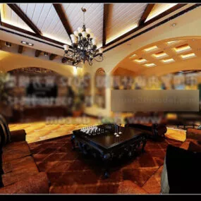 Whole Living Room Interior 3d model