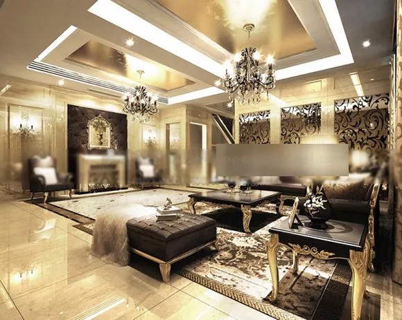 European Modern Decor Living Room Interior 3d model European Modern Decor Living Room Interior 3d model