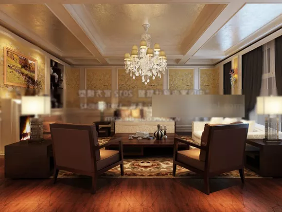 European Neo Classic Living Room Interior 3d model European Neo Classic Living Room Interior 3d model