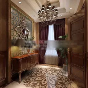 European Entrance Hallway Interior V3 3d model