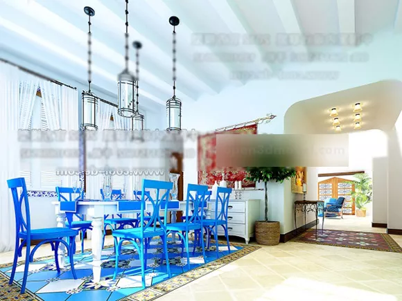 Home Restaurant Plastic Chair Interior 3d model Home Restaurant Plastic Chair Interior 3d model