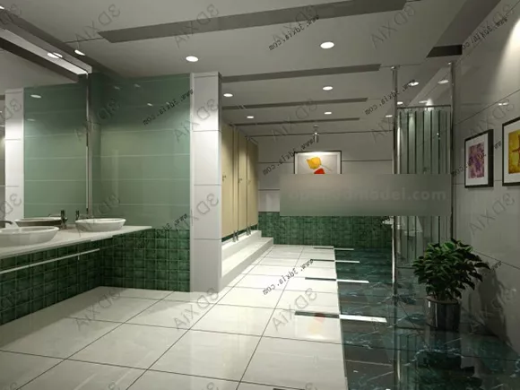 Bathroom Ceiling Decoration Interior 3d model Bathroom Ceiling Decoration Interior 3d model