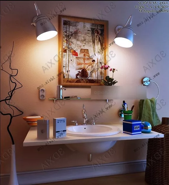 Small Bathroom Vanity Interior 3d model Small Bathroom Vanity Interior 3d model