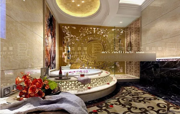 Spa Bathroom Luxury Interior 3d model Spa Bathroom Luxury Interior 3d model