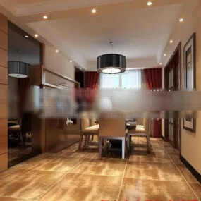 Dinning Room For Apartment Interior 3d model