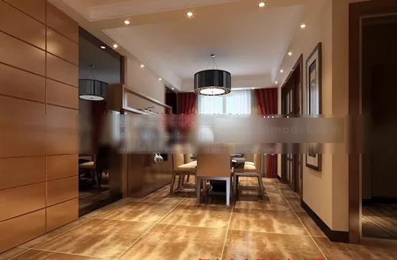 Dinning Room For Apartment Interior 3d model Dinning Room For Apartment Interior 3d model
