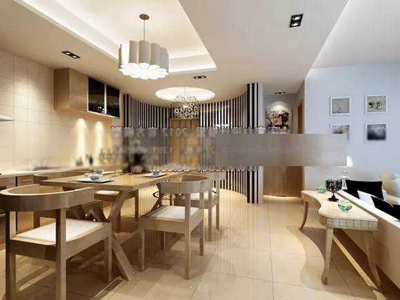 Wooden Modern Restaurant Interior 3d model Wooden Modern Restaurant Interior 3d model
