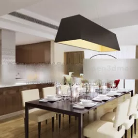 Home Dinning Room Interior V1 3d model