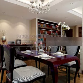 Apartment Dinning Room Interior V1 3d model